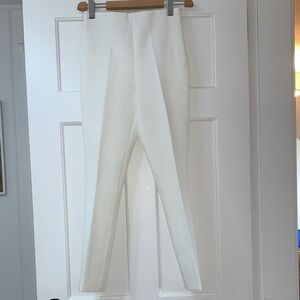 Zara Ivory Straight Leg Trousers